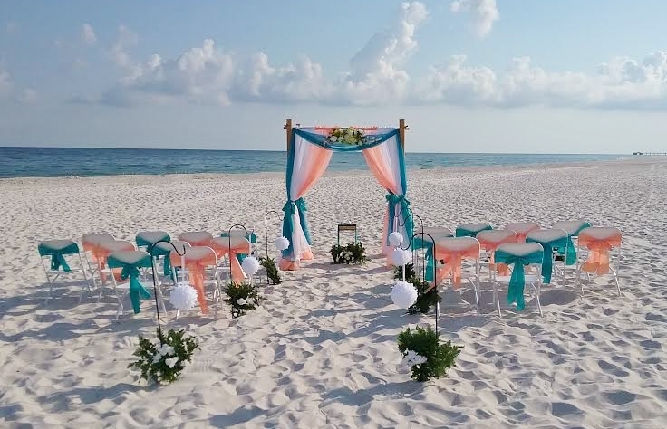 All-Inclusive, Choose your colors Wedding Ceremony by Beach Weddings Alabama