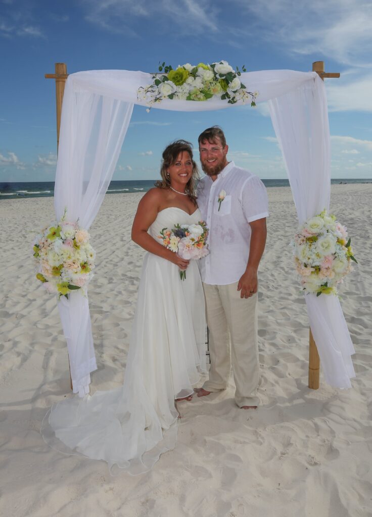 Love Poem Ceremony Arch in Orange Beach by Beach Weddings Alabama