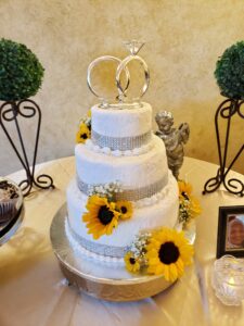 sunflowers wedding cake