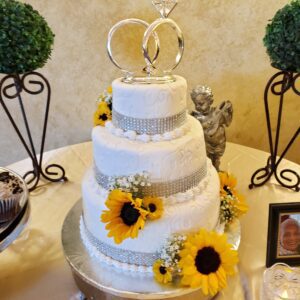 sunflowers wedding cake