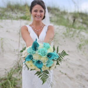 Seafoam Bridal bouquet by Beach Weddings Alabama