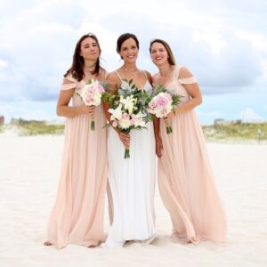 blush real wedding flowers by Beach Weddings Alabama