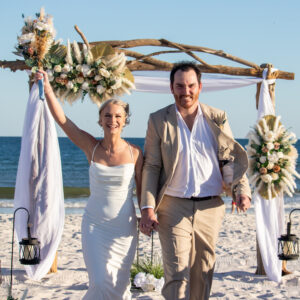 Happy wedding day by Beach Weddings Alabama