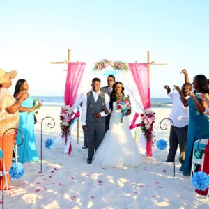 Beach Ceremony Arbor of love by Beach Weddings Alabama