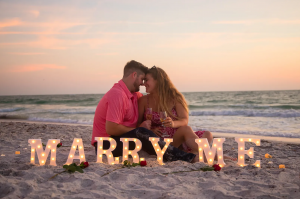 say yes, proposal on the beach