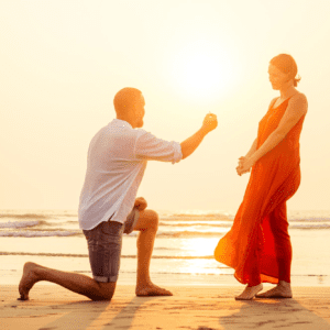 Beach marriage proposal Orange Beach