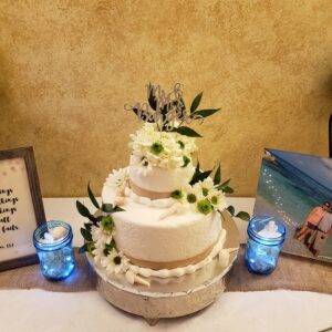 Simple beautiful wedding cake by Beach Weddings Alabama