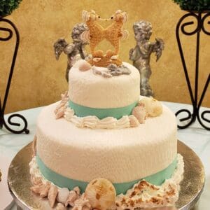 Seahorses wedding cake by Beach Weddings Alabama