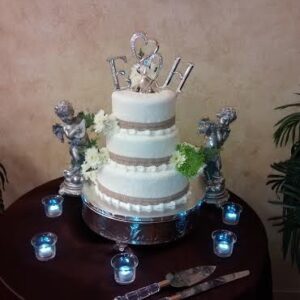 Romantic wedding cake by Beach Weddings Alabama