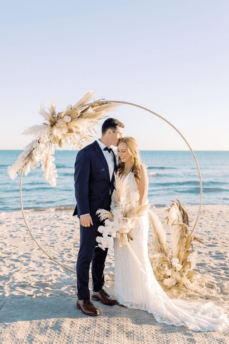 Circle arch by Beach Weddings Alabama