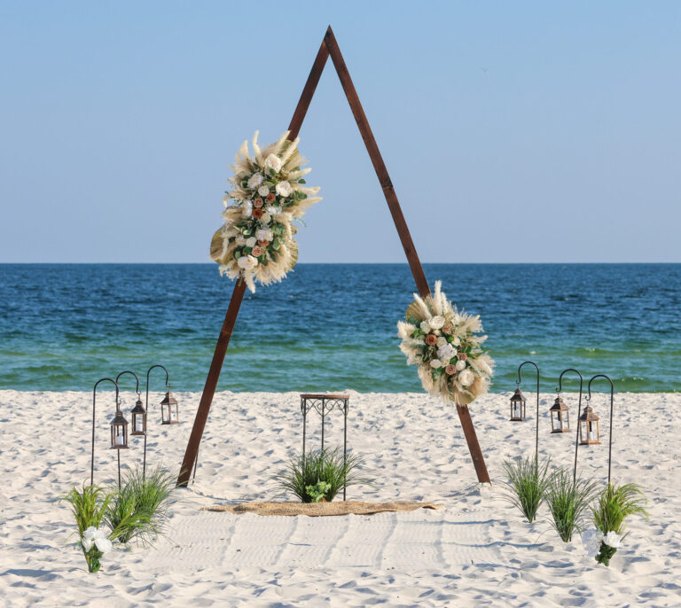 Triangle boho weddings by Beach Weddings Alabama