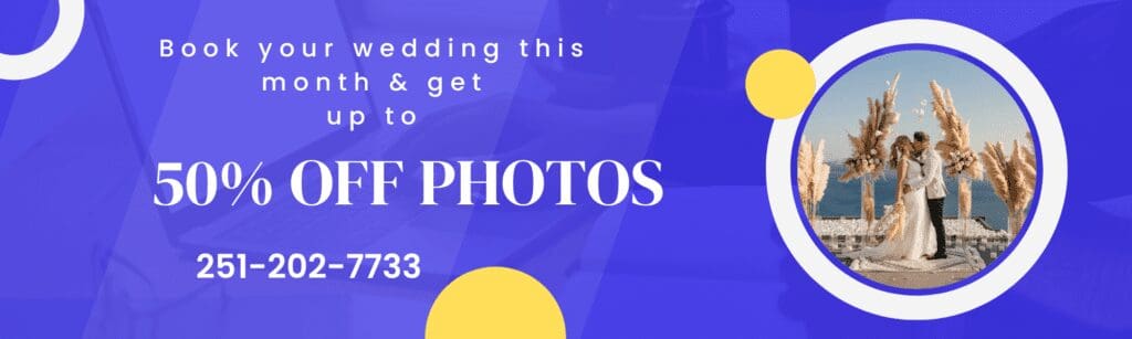50% OFF WEDDING PHOTOGRAPHY with www.BeachWeddingsAlabama.com