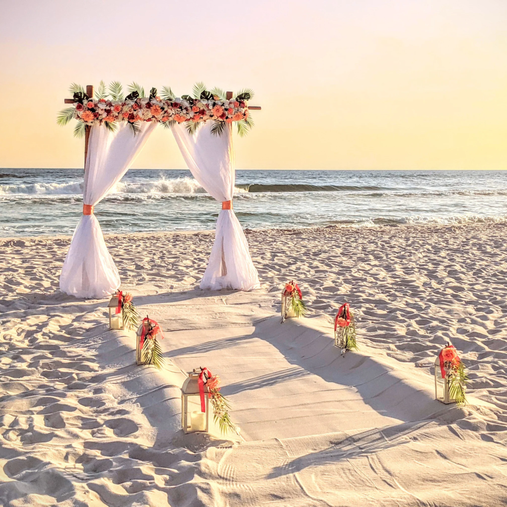 CAKE & CHAMPAGNE WEDDING PACKAGE by www.BeachWeddingsAlabama.com