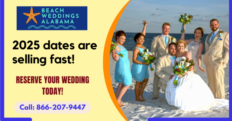 2025 wedding dates selling fast. Call 866-207-9447