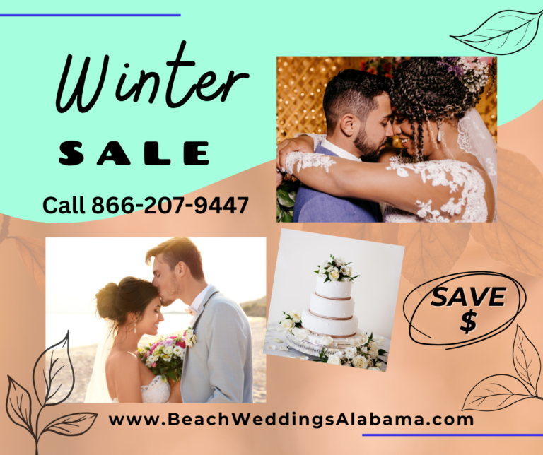 Beach Weddings Alabama Winter Sale. Weddings from $950