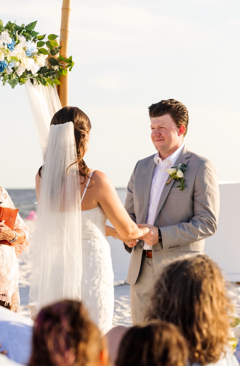 Couple at Beach Wedding