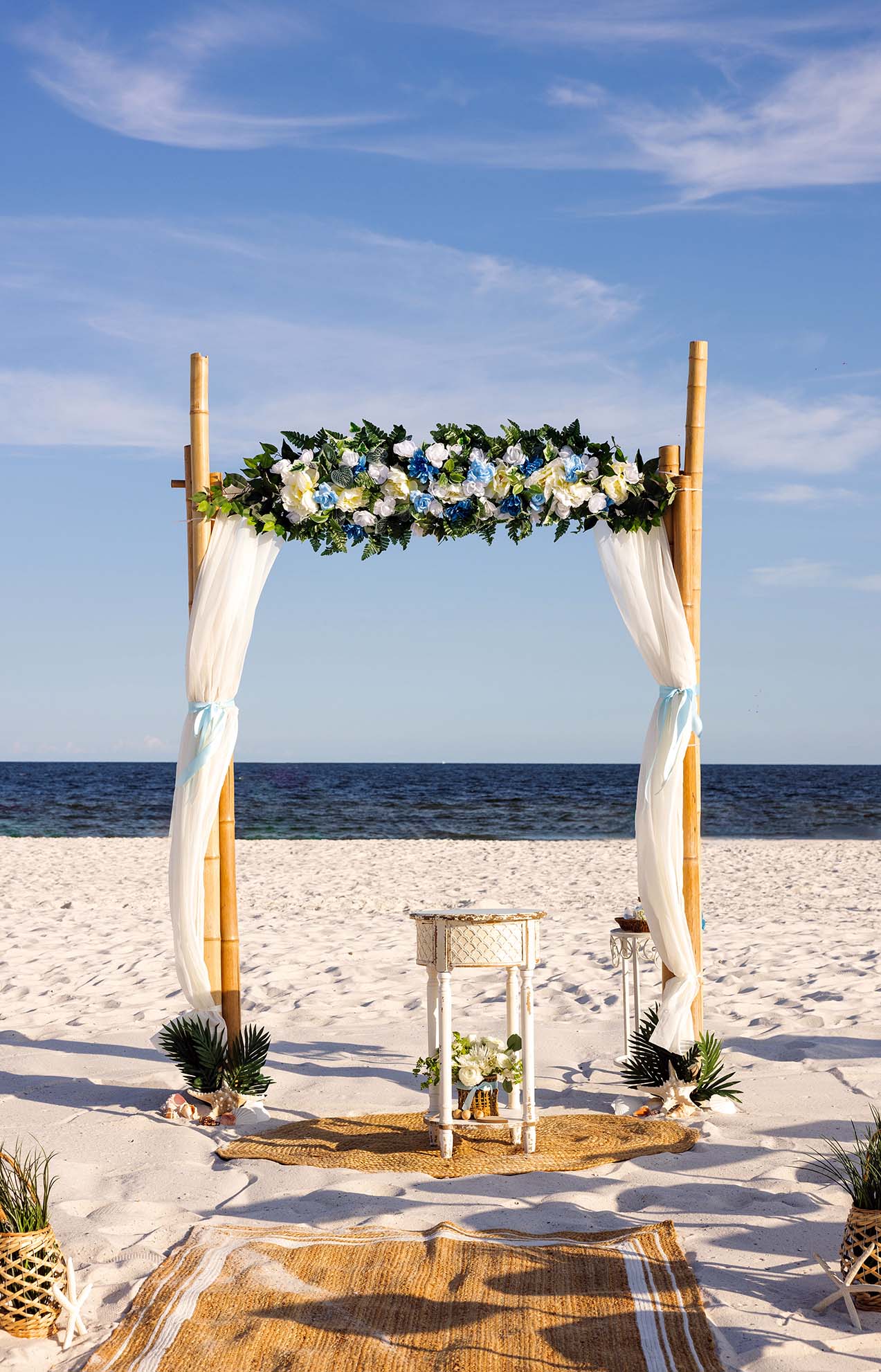 beach wedding arch